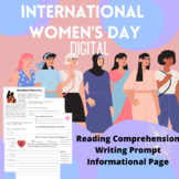 International Women's Day Reading Comprehension Google Slides