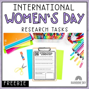 Preview of International Women's Day Research Pack - Free Download