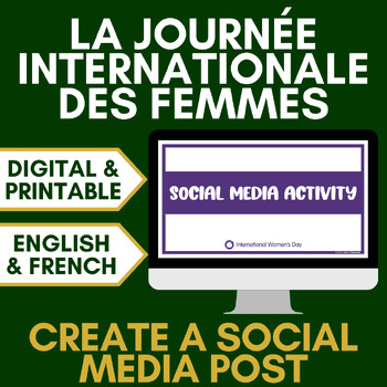 Preview of International Women's Day | Social Media Activity | English & French