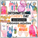 International Women's Day Watercolor Clipart
