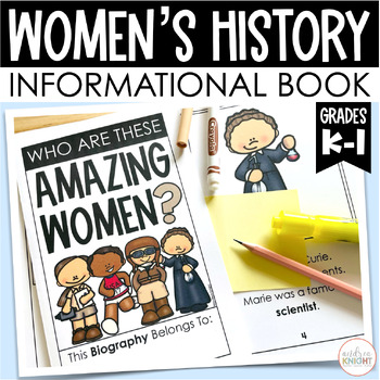 Preview of Women's History Month Biography Book for Kindergarten and First Grade Readers
