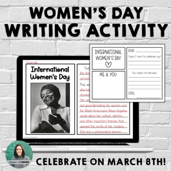 Preview of International Women's Day Writing Activity | Digital & Print