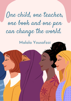 Preview of International Women's day posters inclusion gender equality empower girls women