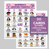 International Womens Day Bingo, Womens History Month Activ