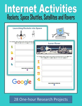 Preview of Internet Activities - Rockets, Space Shuttles, Satellites and Rovers