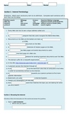 Internet, Browsers, & Search Engines Worksheet