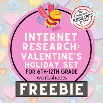 Preview of Internet Research Project Valentine's Day Worksheets