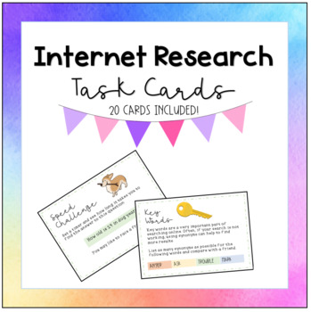 Preview of Internet Research Task Cards