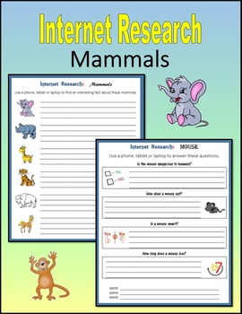 Preview of Internet Research on Mammals