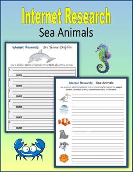 Preview of Internet Research on Sea Animals