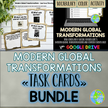 Preview of Internet Revolution and Global Transformations Task Cards BUNDLE