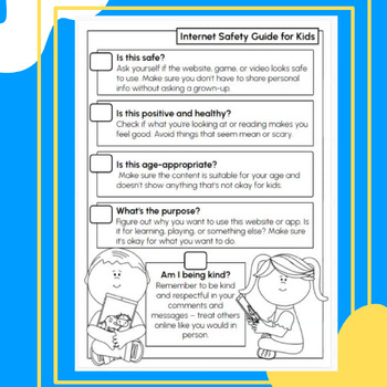 Preview of Internet Safety Guide & Checklist {Social Emotional Learning & Morning Meeting}