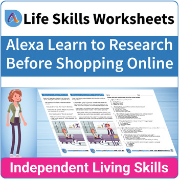 Preview of Internet Safety Finance Life Skill Worksheet - Research Before Shopping Online