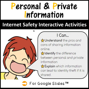 Preview of Internet Safety Personal & Private Information Digital Technology 