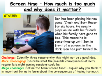 Preview of Internet Safety - Screen Time