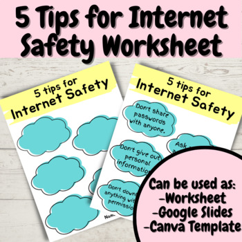 Online Safety Rules For Kids Worksheet (Teacher-Made)