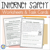 Internet Safety Worksheets and Task Cards