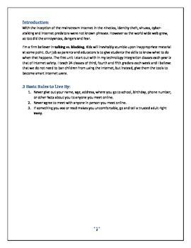 Preview of Internet Safety for Elementary Students Handbook