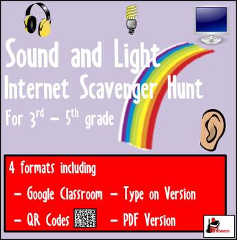 Preview of Internet Scavenger Hunt - Sound & Light - Distance Learning
