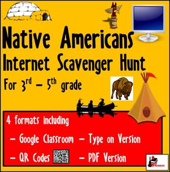 Preview of Internet Scavenger Hunt - Native Americans - Distance Learning