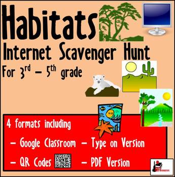 Preview of Internet Scavenger Hunt - Habitats - Distance Learning