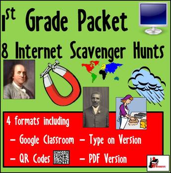 Preview of Internet Scavenger Hunt Bundle - First Grade
