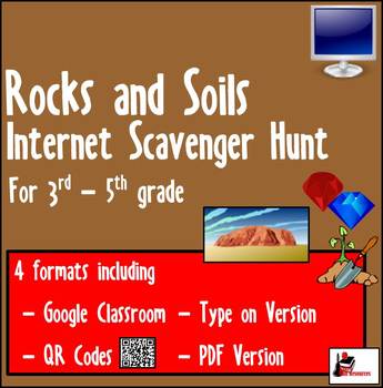 Preview of Internet Scavenger Hunt - Rocks, Minerals, Soil & Fossils - Distance Learning