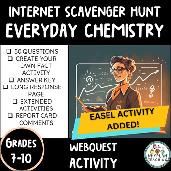 Preview of Internet Scavenger Hunt WebQuest Activity - Everyday Chemistry - Science