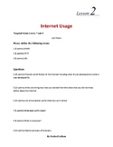 Lesson 2 - Internet Usage