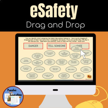Preview of Internet eSafety Interactive Drag & Drop Game 8th-12th Graders