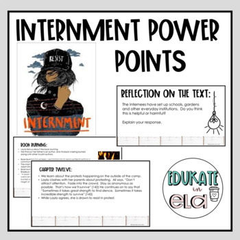 Preview of Internment By Samira Ahmed PowerPoint Package