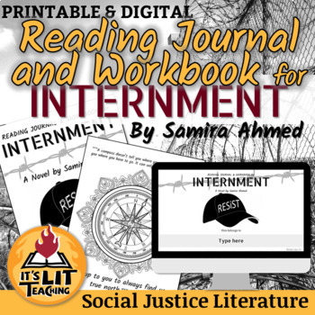 Preview of Internment by Samira Ahmed Reading Journal and Workbook | Printable & Digital