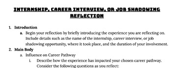 job shadow reflection essay