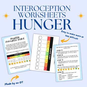 Preview of Interoception Sensory Activity - Hunger Fullness Scale, Self Regulation, OT