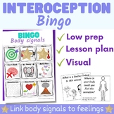 Interoception Bingo (K to 1st grade)- linking body signals