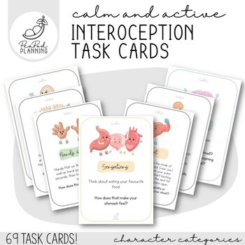 Preview of Interoception Cards - Calm and Active BUNDLE!