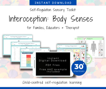 Preview of Interoception Tools, Posters & Activities, Body Sense, Self-Regulation, OT, AAC