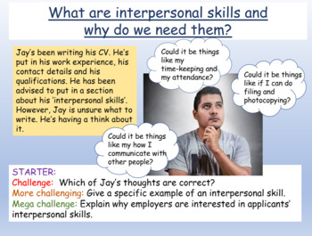 Preview of Interpersonal Skills - Presentation and Worksheets