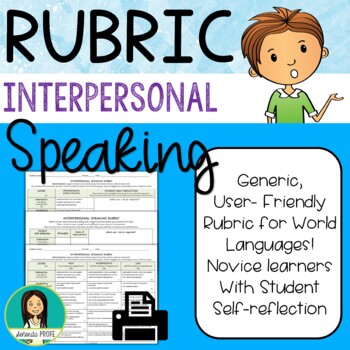 Preview of Novice Interpersonal Speaking Rubric for Foreign Languages