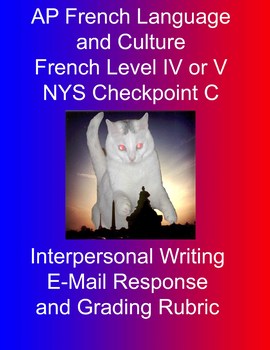 Preview of Interpersonal Writing / E-mail Response Grading Rubric