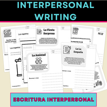 Preview of Interpersonal Writing for AP SPANISH LANGUAGE AND CULTURE Escritura Interpersona
