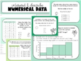 Interpret & Describe Numerical Data | Range, Mean, Median,