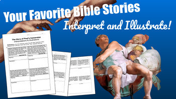 Preview of Interpret & Illustrate Your Favorite Bible Stories Bundle / 14 Biblical Stories