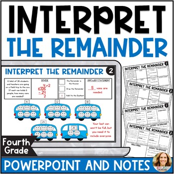 Preview of Interpret the Remainder Interactive PowerPoint and Editable Guided Notes