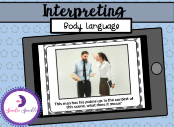Preview of Interpreting Body Language - Boom Cards & PDF Flashcards (Distance Learning)