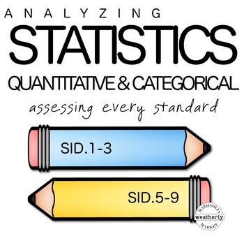 Preview of DATA Interpreting Categorical and Quantitative Data TEST PREP