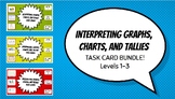 Interpreting Charts, Graphs, and Tallies Task Cards LEVELS 1-3!