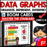 Interpreting Data Pictographs and bar graphs Boom Cards Ta