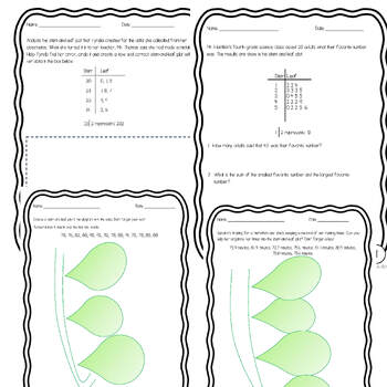Solving Problems and Analyzing Data from Graphs Activity Sheets 5.9A, 5 ...