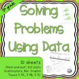 5th Grade Solve Problems & Analyze Data from Graphs Worksh